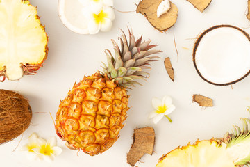 Summer flat lay scenery