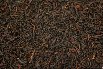 Surface covered with tea leaves