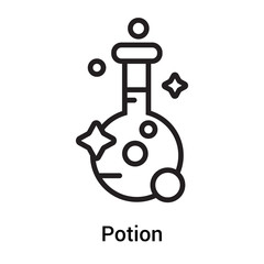 Potion icon vector sign and symbol isolated on white background, Potion logo concept
