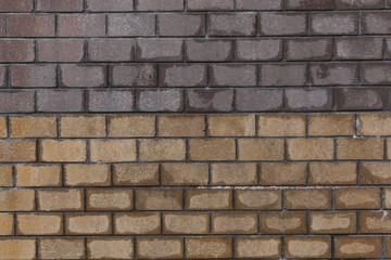 old brick wall texture background,white-yellow-brown brick wall