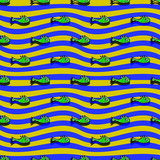 Cute Fish Cartoon Kids Style Drawing Pattern