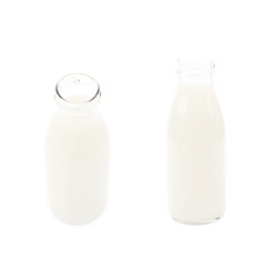 Bottle of milk isolated