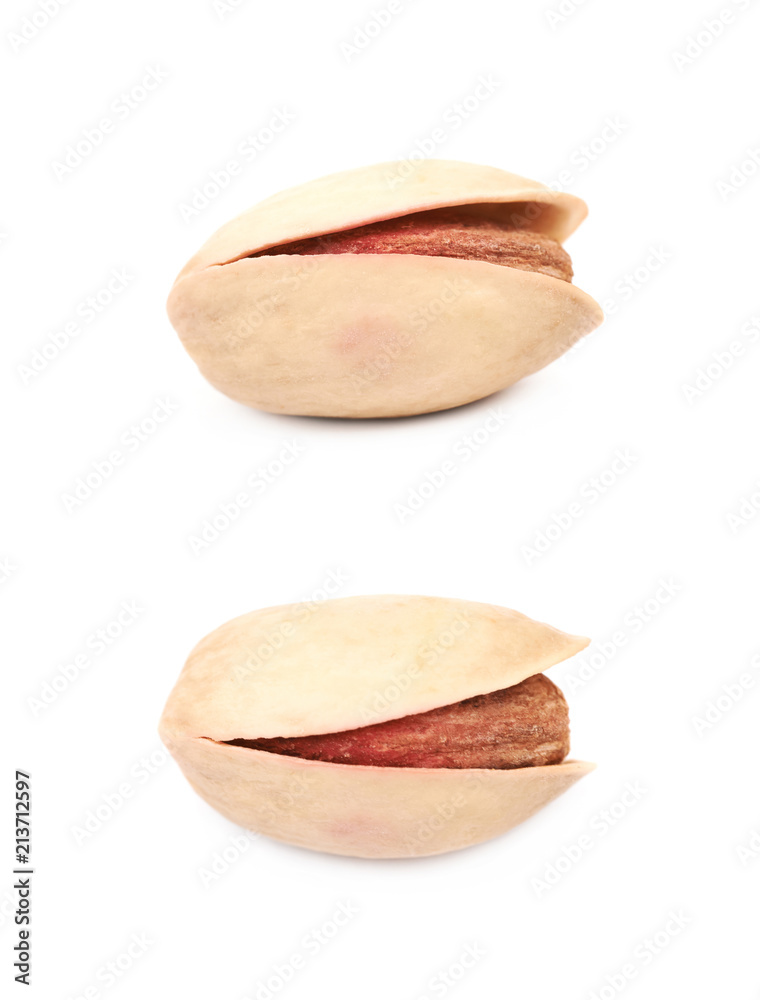 Sticker single pistachio isolated