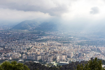 Aerial view of Palermo city, Sicily, Italy