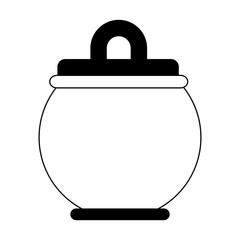 Porcelain jar isolated vector illustration graphic design