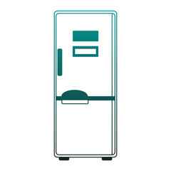 Fridge kitchen appliance vector illustration graphic design