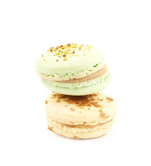 Sweet macaroon confection isolated