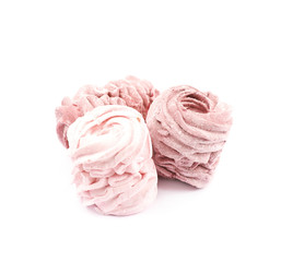 Marshmallow zephyr confection isolated