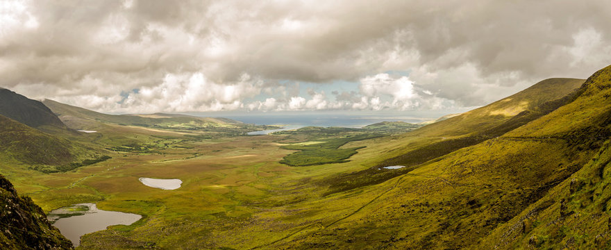 Landscape of View from Connor Pass, Dingle, Ireland