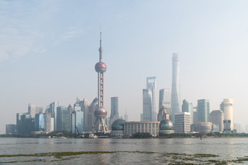 Shanghai World Financial Center, Shanghai skyline city scape, Shanghai luajiazui finance and business district trade zone skyline, Shanghai China