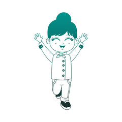 Beautiful girl chef cartoon vector illustration graphic design