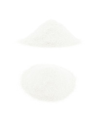 Pile of wheat flour isolated