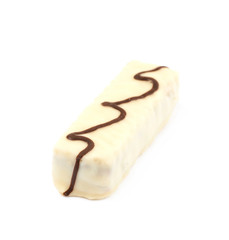 White chocolate cookie isolated