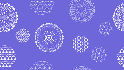 White lace flowers on a colored background