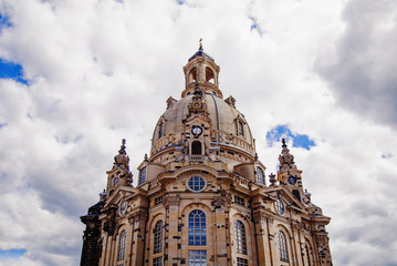 Fototapeta premium Church of the Frauenkirche (Church of our Lady) in Dresden, Germany. Frafment.