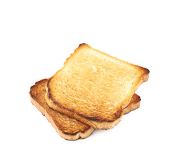 Toasted white bread isolated