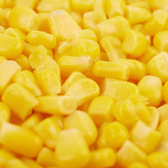 Surface coated with the canned corn