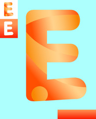 letter e graphic design illustration