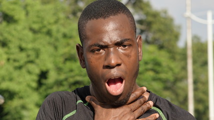 Male Athlete Choking