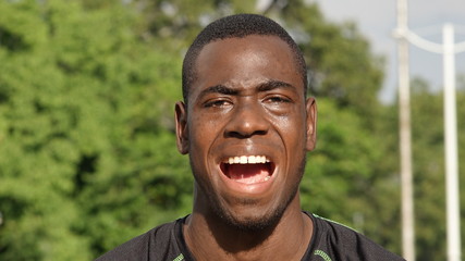 Confused Male Athlete