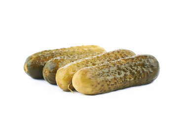 Pile of pickles isolated