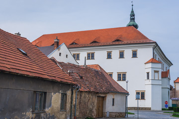 Obraz premium Former castle in Uhersky Ostroh, small town in historical Moravia region, Czech Republic