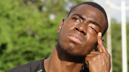 Sleepy Male Athlete