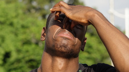 Black Male Athlete And Odor