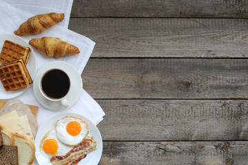 Healthy breakfast on table