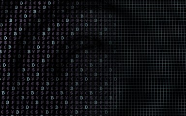 Bitcoin background. Cryptocurrency 3D illustration. Digital currency symbol. Business concept. Mining, development, trade of crypto