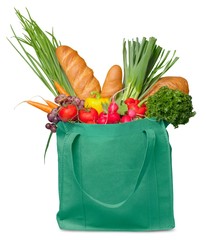 Bag full of groceries