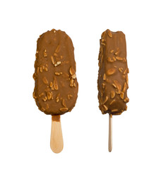 Chocolate Almond Popsicle Ice Cream Bar Isolated