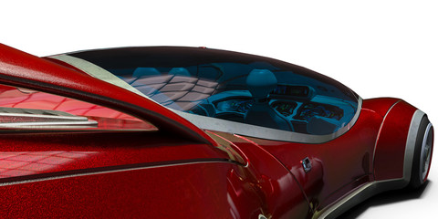 Obraz na płótnie Canvas super car from future no brand in a white background