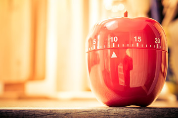 10 Minutes - Red Kitchen Egg Timer In Bright Atmosphere