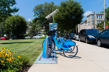 Mostly Empty Bike Sharing Stations In Philadelphia Park