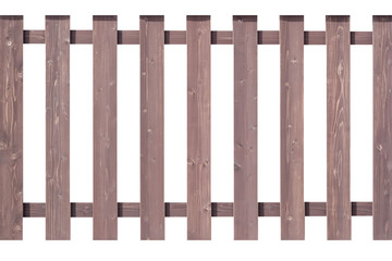 Wood fence isolated on white background