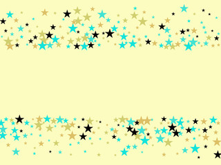Obraz premium Rainbow Stars Confetti Vector Magic Cosmic Garland. Magic Christmas Lights, Gamour Sparkles, Glitter for Birthday Party Celebration. New Year Holiday Falling Down Stars Confetti, Festival Fireworks.