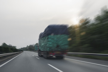 A truck on the road
