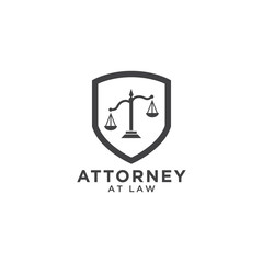 Attorney at law logo template