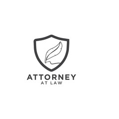 Attorney at law logo template