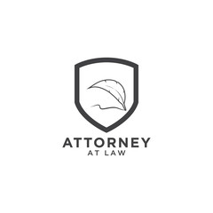 Attorney at law logo template