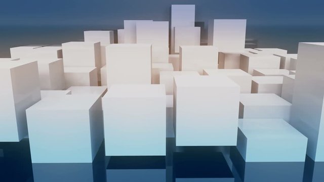 4k tech blockchain data background,abstract 3d cubes animation.
