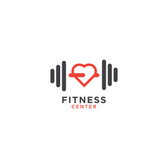 Simple fitness logo design template