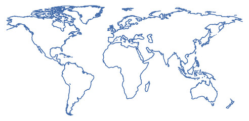 Vector world map 