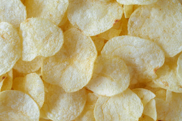 crispy potato chips snack texture background
