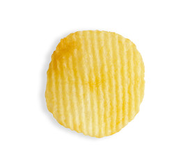 potato chip isolated on white background with clipping path