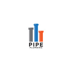 Pipe plumbing graphic design template