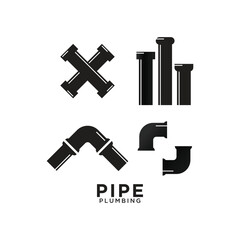 Pipe plumbing graphic design template