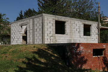 construction of a private house, ground floor