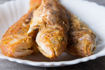 fried bisugo or threadfin beam fish